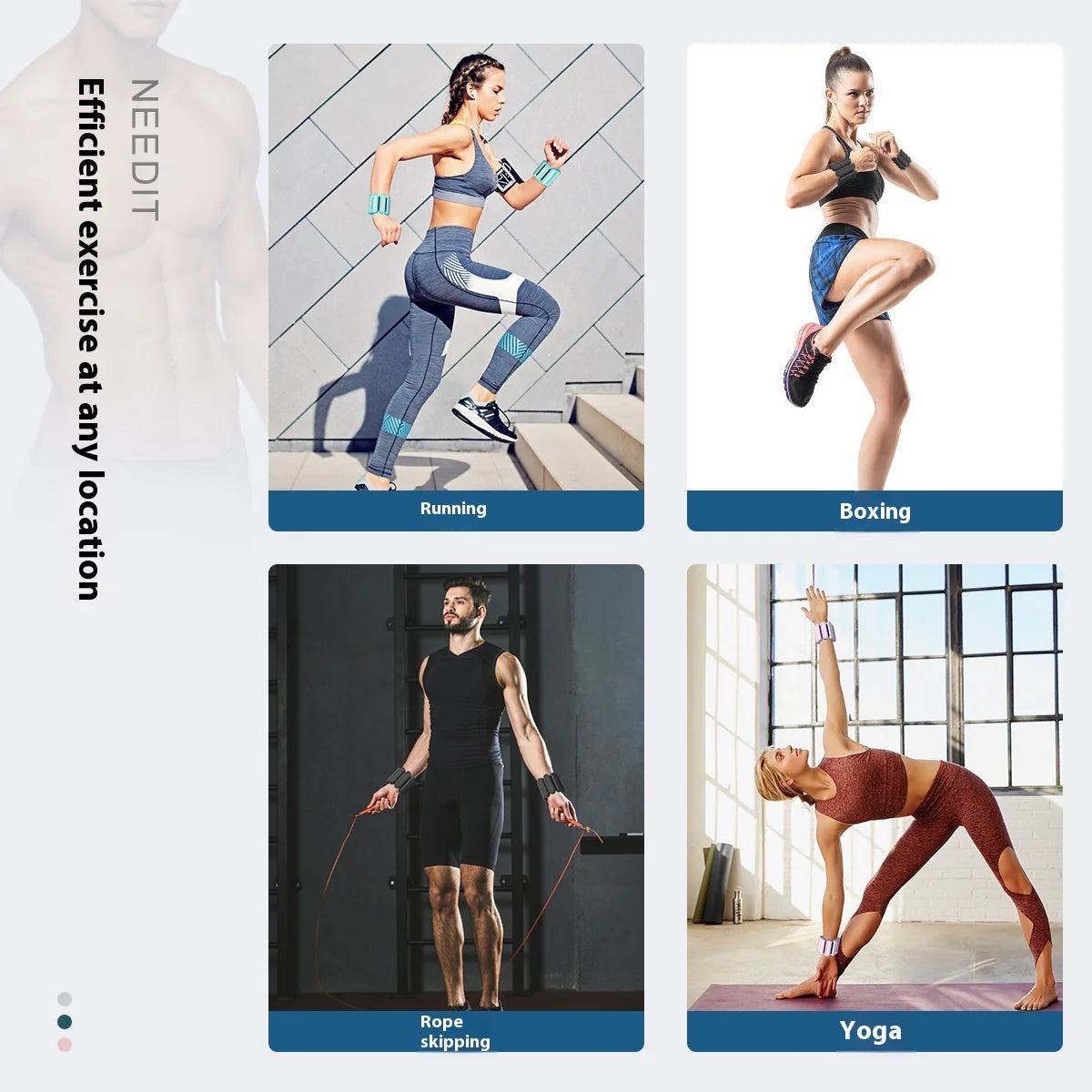 Sleek Fitness Bracelet Weights